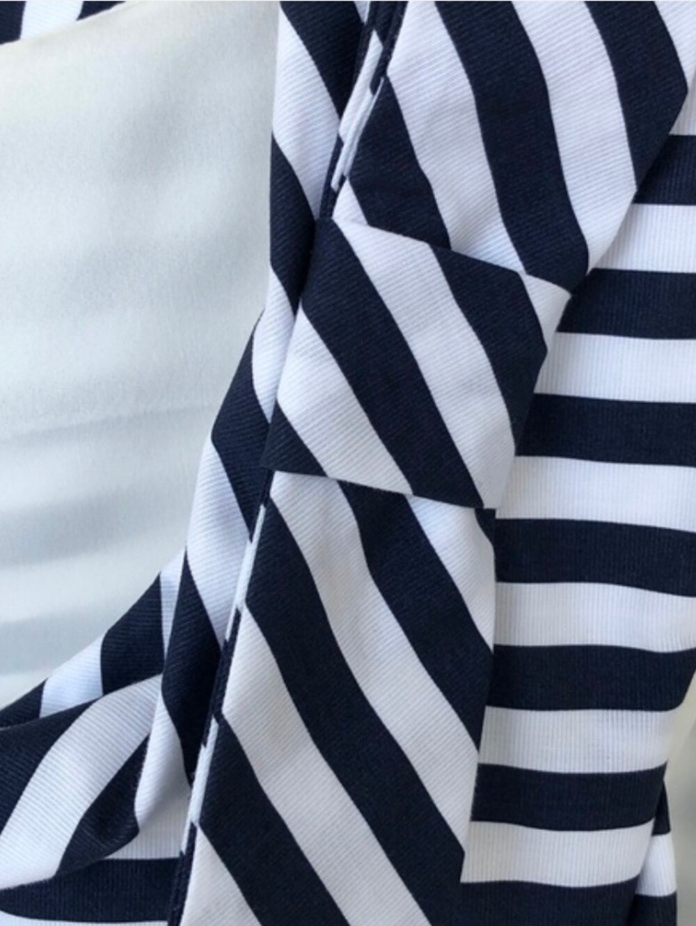 Sara Campbell Navy and White Striped Sleeveless Fit-and-Flare Dress - Picture 3 of 12